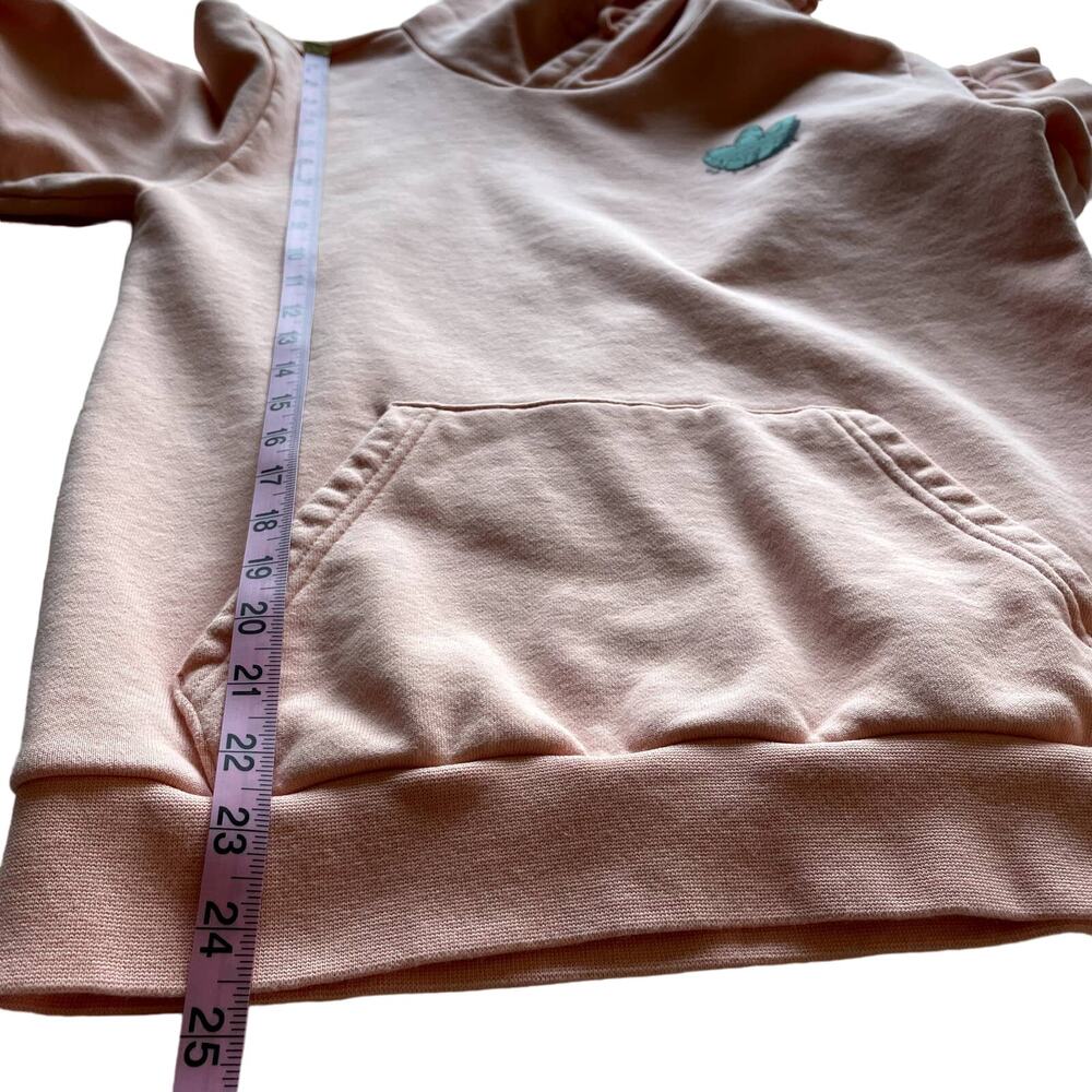 Women's‎ Adidas Originals Peach Pink Orange Funny Dino Casual Hoodie Sweater XS - Picture 14 of 16